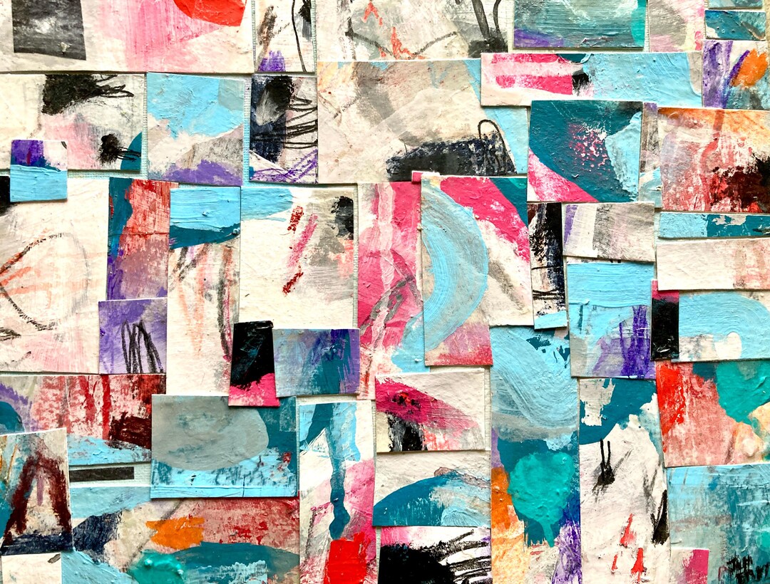 Original Abstract Collage Jill Emery Abstract Expressionism Art Therapy ...