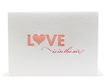 Letterpress Wedding Card, Engagement, Letterpress Anniversary Card, Valentine's Day, Love Letterpress Card, Pink, Magenta