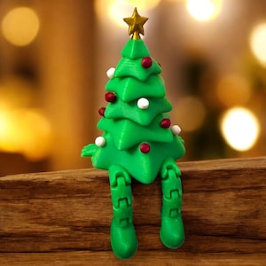 Artikulierte baumelnde Beine Weihnachtsbaum STL-Datei (digitaler Download)
