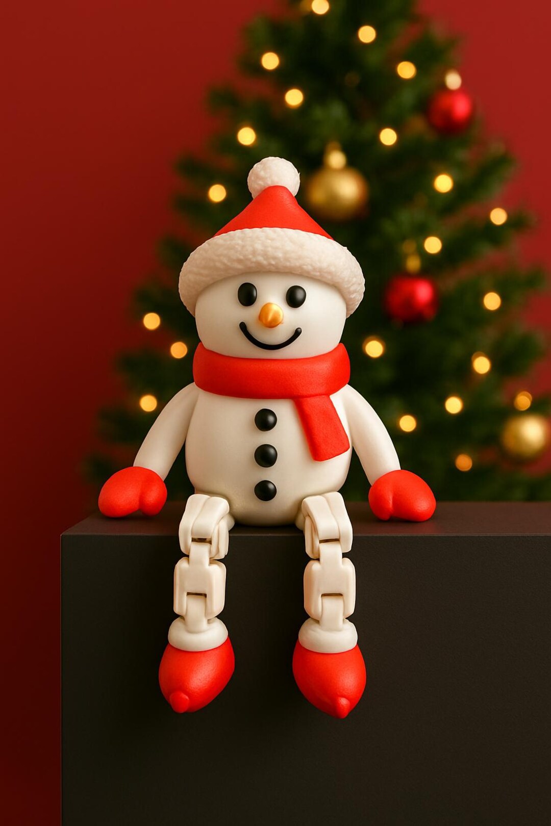 3D Printable Snowman STL File | Articulated Christmas Decor (digital ...