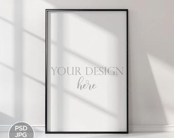 Black Frame Mockup | Modern 2x3 Art Display (Digital Download)
