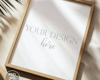 11x14 Frame Mockup: Minimalist Wall Art Display (PSD, JPEG, PNG)