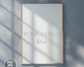 Minimalistisches Rahmen Mockup | DIN A Vertikal, Wall Art Display (PSD)