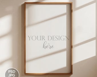 2x3 Wood Frame Mockup: Modern Art Display (Digital Download)