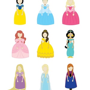 Cute Print-princesses-5x7 8x10 11x14-nursery Girl Room - Etsy