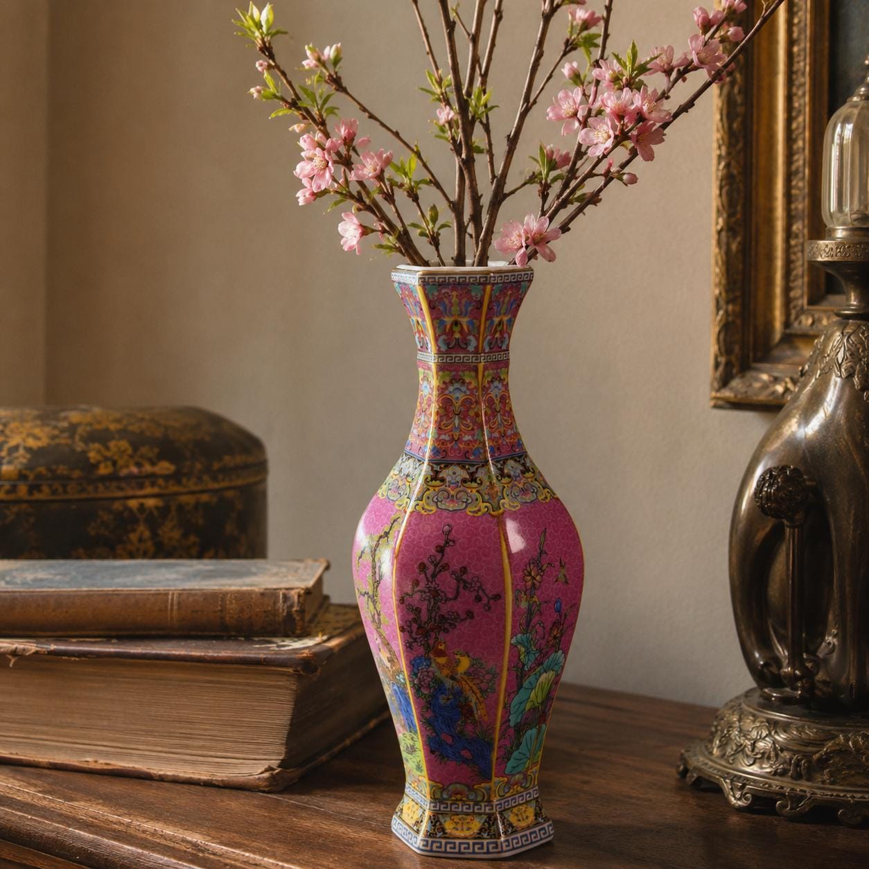 Pink Tall Vase - Etsy
