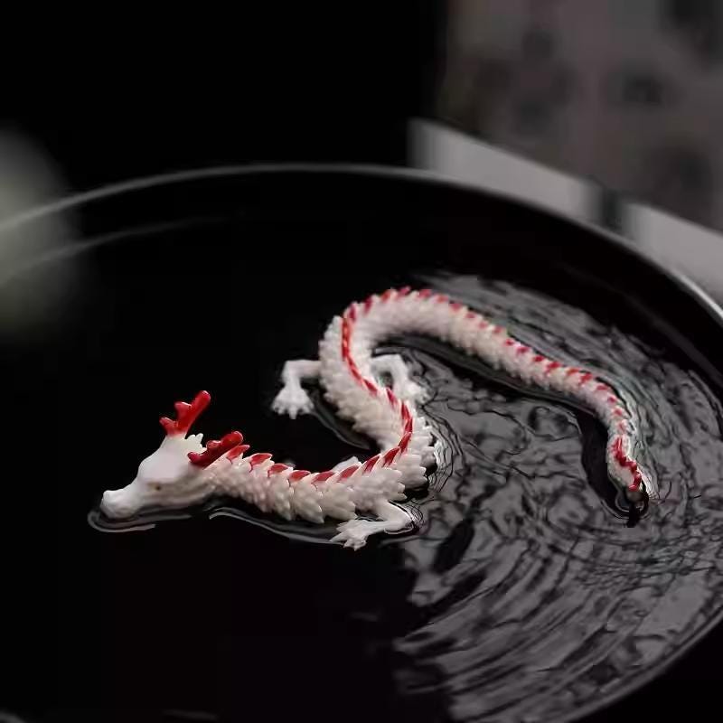 3D Printed Porcelain Articulated Dragon Tea Pet: Chinese Ceramic