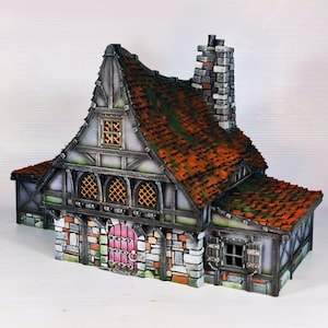 3D Printed Crimson Heart Manor: Tabletop RPG Terrain, D&D Wargame