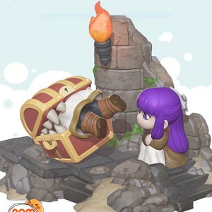 Chibi Mimic Chest / Figura da collezione stampata in 3D / Regalo per fan di manga e anime fantasy / Mini dipinto / Garage/Kit modello / Figure Nomnom