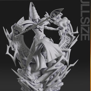 Sorcier noir | Figurine de collection imprimée en 3D | Cadeau pour le Japon, les fans de mangas et d'animés | Peinture miniature | Garage/Trousse de modélisme | Chiffres nominaux
