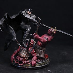 Heavy Swordman | Miniatura kolekcjonerska drukowana w 3D | Statua dla fanów Japonii, mangi i anime | Malowanie miniatur | Zestaw garażowy/modelowy | Figurki Nomnom