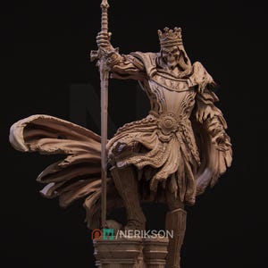 Shattered King | 12K High-Res Collectible Figure | Gift for Dark Fantasy & RPG Fans | Model Painting | Garage Kit | Model Kit | Nerikson