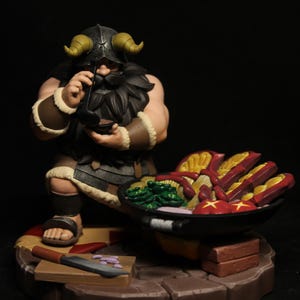 Delicious in Cooking Dwarf Chef  | 3D Printed Collectible Figure | For Japan, Manga, Anima Fans | Miniature Painting | Garage/Model Kit
