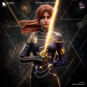 Mae of the Order 33 | 12K hoge resolutie 3D-geprint verzamelobject | Cadeau voor RPG Dark Fantasy-gamers | Garagekit Modelkit | Hobbyschilderen