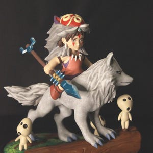 Chibi Wolf Rider / Miniatura da collezione stampata in 3D / Regalo per gli appassionati di manga e anime giapponesi / Pittura in miniatura / Kit per garage/modellino / Figure Nomnom