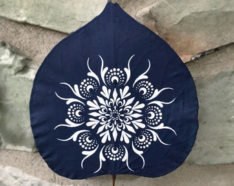 Penn State Blue painted leaf