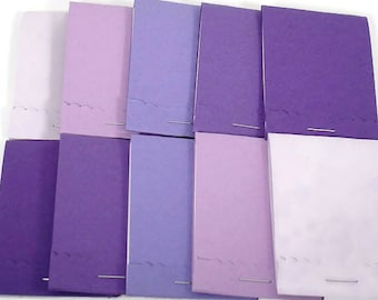 Set of 20 Matchbook Notepads  Baby Shower Favors Mini Note Pads in Purple Passion