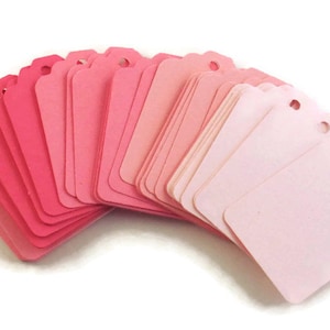 Funky Tags Paper Gift Tags Price Tags in Pink Pop Set of 50 image 2