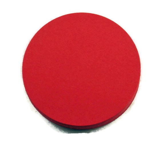 Three Inch Die Cut Paper Circles 3 Inch Circles in Red Etsy