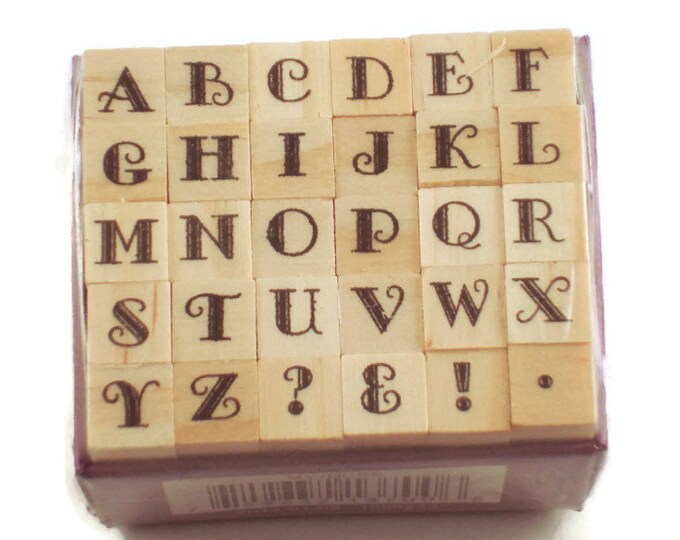 Mini Alphabet Rubber Stamp Set ARS4 Etsy