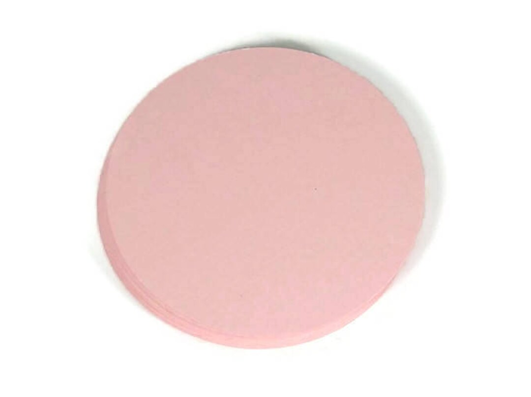 Three Inch Circles Die Cut Paper Circles 3 Inch Circles in Baby Pink Etsy