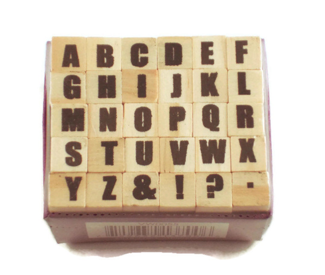 Mini Alphabet Rubber Stamp Set ARS3 Etsy