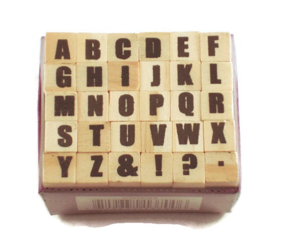 Alphabet & Number Stamp Set .25