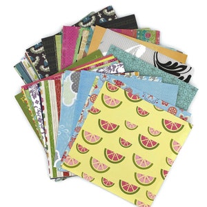 Scrap Paper Bundle 100 Pieces Funky Mix