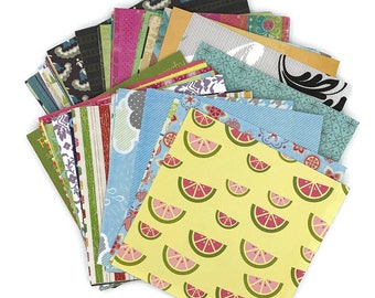 Scrap Paper Bundle 100 Pieces Funky Mix