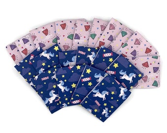 Set of 20 Matchbook Notepads   Party Favor Mini Note Pads in Unicorn Dreams