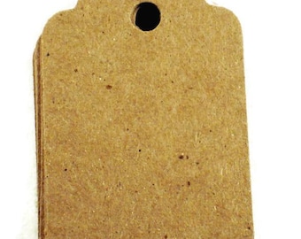 Kraft Paper Gift Tags: Hand Punched Price Tags, Set of 50