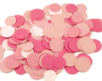 PINK CONFETTI  Funfetti Paper Party  Confetti  Dots in  Pink Pop Mix Quantity 300 Pieces
