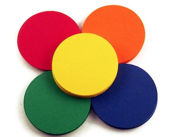 Two Inch Paper DIe Cut  2 inch  Circles in   The Basics Quantity 50