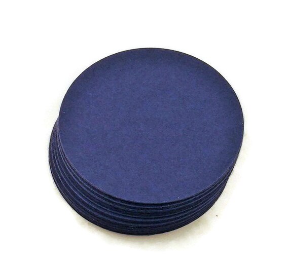 Die Cut Paper 2.5 Inch Circles in Navy Blue Set of 40 Etsy