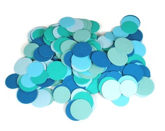 Funfetti Paper Party  Confetti  Dots in Ocean Mix 300 Pieces