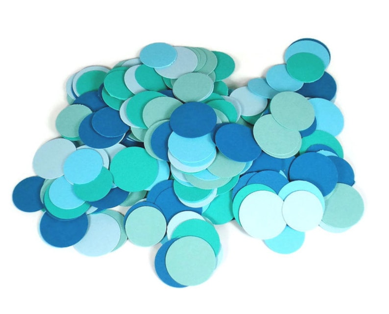 Funfetti Paper Party Confetti Dots in Ocean Mix 300 Pieces image 1