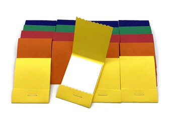 20 Matchbook Notepads Mini Note Pads in Primary Colors