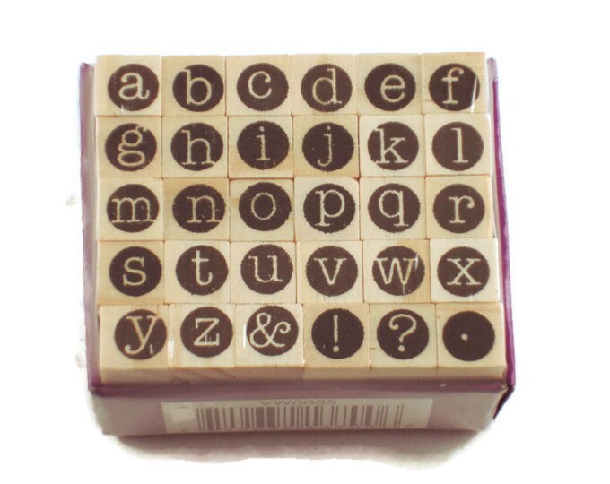 Mini Alphabet Rubber Stamp Set ARS1 Etsy