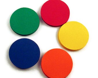 Paper Die Cut Circles  1.5 inch Circles  in The Basics Set of 50