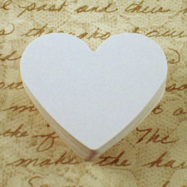 Four Inch Hearts Die Cuts Snowy White Quantity 30