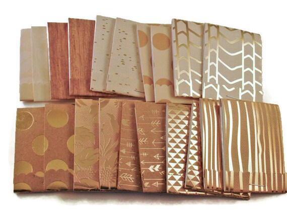20 Matchbook Notepads Party Favors in Gilded