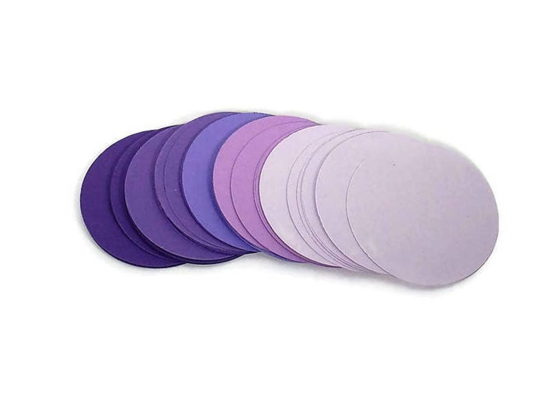 Two Inch Paper Die Cut Circles 2 inch Circles in Purple Passion image 2