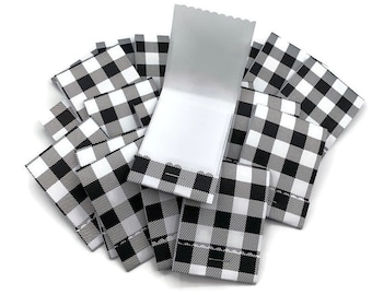 Matchbook Notepads Set de 20 Match Books Mini Blocs de notas en Buffalo Check Black