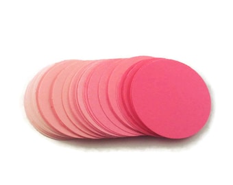 1.5 Inch Circles   Paper Die Cut  in  Pink Pop Set of 50