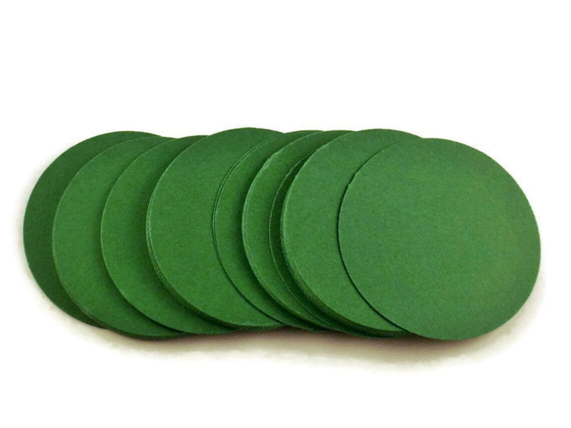 Die Cut Paper Circles 2 Inch Circles in Evergreen Quantity 50 Etsy