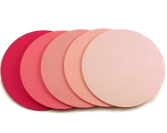 Three Inch Circles Die Cut Paper Circles  3 inch Circles in  Pink Pop Set of 30