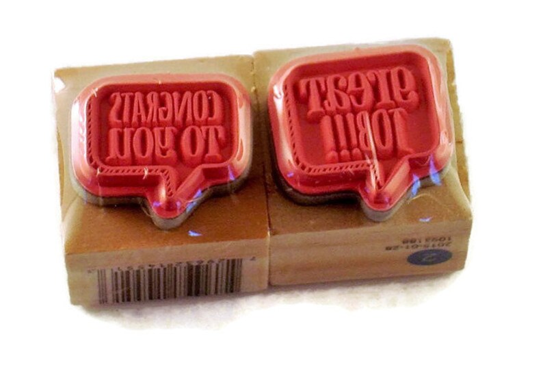 Mini Rubber Stamp Set great job / congrats to you image 2