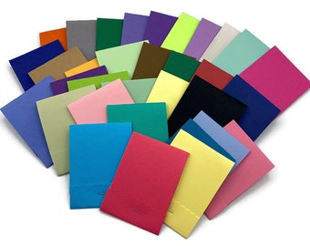 30  Matchbook Notepads  Matchbook Favors in  Funky Mix - Solid Colors