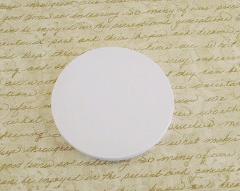 Three Inch Paper Die Cuts  3 inch  Circles  in  Snowy White Set of 30