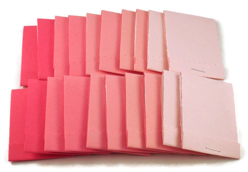 Pink Party Favors 20 Matchbook Notepads Mini Note Pads in Pink Etsy
